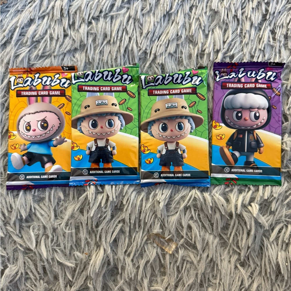 Labubu Kids Trading Card Game Pack - Blue, Green, Purple